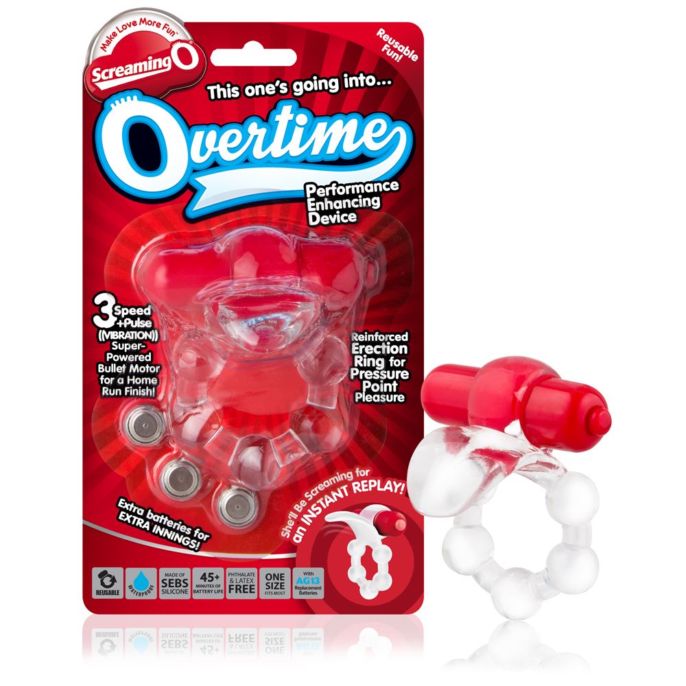 Screaming O Overtime - 4 Function Stretchy Vibrating Erection Ring Default Title > Cock Ring > Vibrating