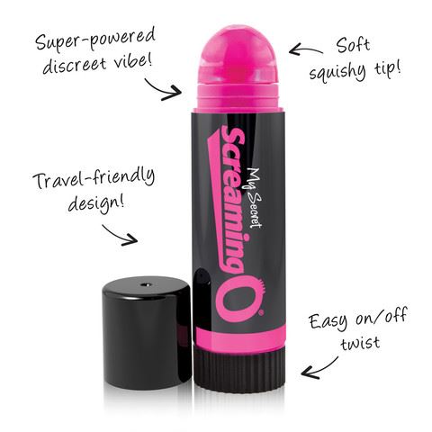 My Secret Screaming O Vibrating Lip Balm Mini Vibrator with Single-Speed Motor Discreet Mini Vibrator > Vibrators > Mini Vibrators