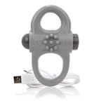 Screaming O Charged Yoga Vibrating Cock Ring – Stretchable Flexible Silicone Vibrator Gray > Cock Ring > Vibrating