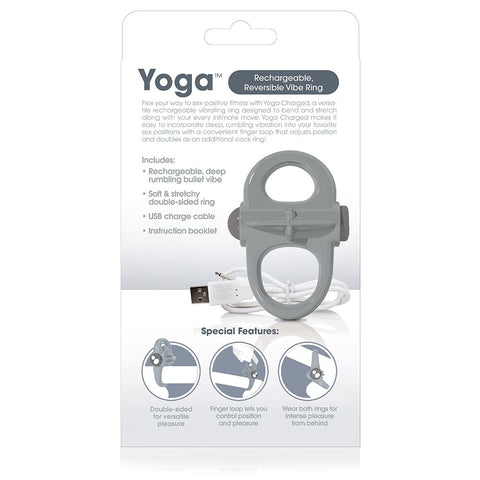 Screaming O Charged Yoga Rechargeable Dual Loop Stretchable Vibrating Cock Ring > Cock Ring > Vibrating