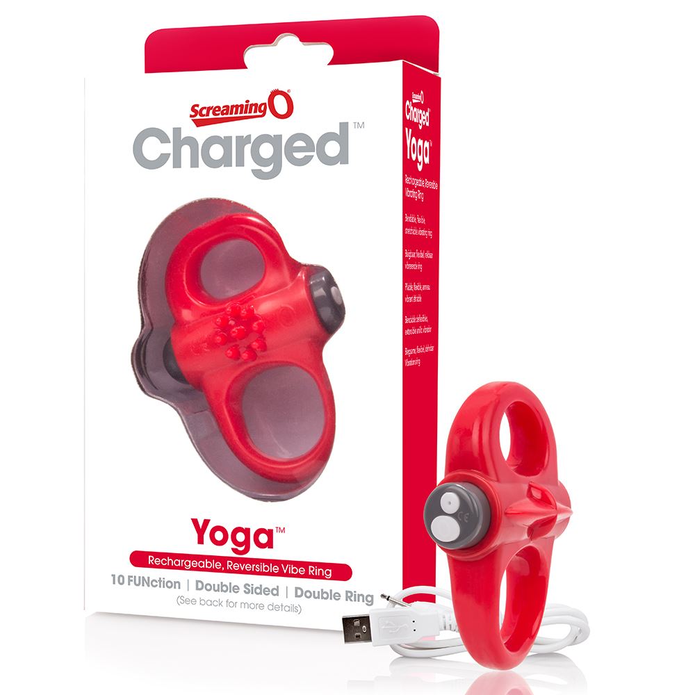 Screaming O Yoga Rechargeable Reversible Dual Loop Silicone Vibrating Cock Ring 3.5 Inch > Cock Ring > Vibrating