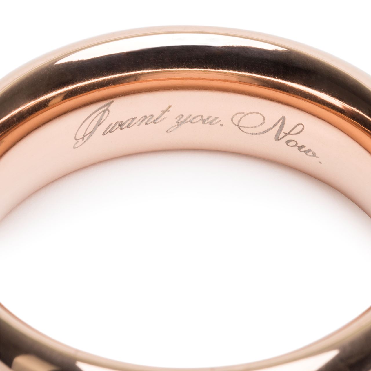 Fifty Shades Freed I Want You Now – Steel Love Ring Secondary image