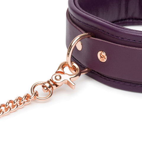 Fifty Shades Freed Cherished Collection Leather Collar and Chain Lead – Rose Gold Hardware Restraint Set > Bondage Gear > Collars & Leashes