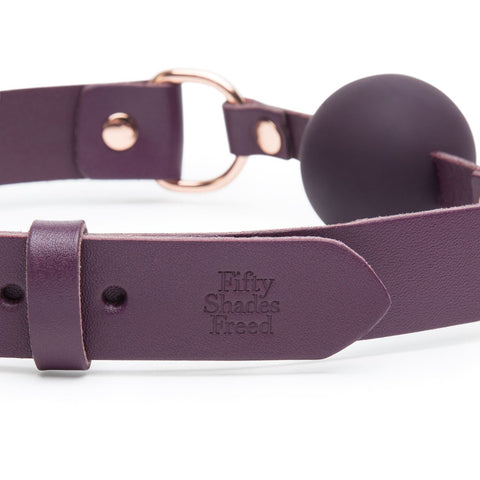 Fifty Shades Freed Cherished Collection Leather Ball Gag – Handcrafted Leather and Silicone Bondage Gag > Bondage Gear > Gags and Bits