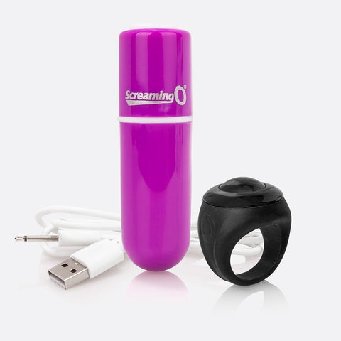 Screaming O Charged Vooom Remote-Controlled Rechargeable Bullet Vibrator with 10 Functions > Sex Toys For Ladies > Clitoral Vibrators and Stimulators