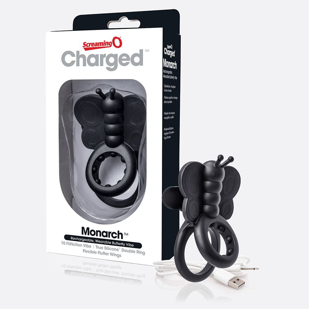 Screaming O Charged Monarch Wearable Butterfly Vibe – Dual-Ring Design Vibrator > Cock Ring > Vibrating