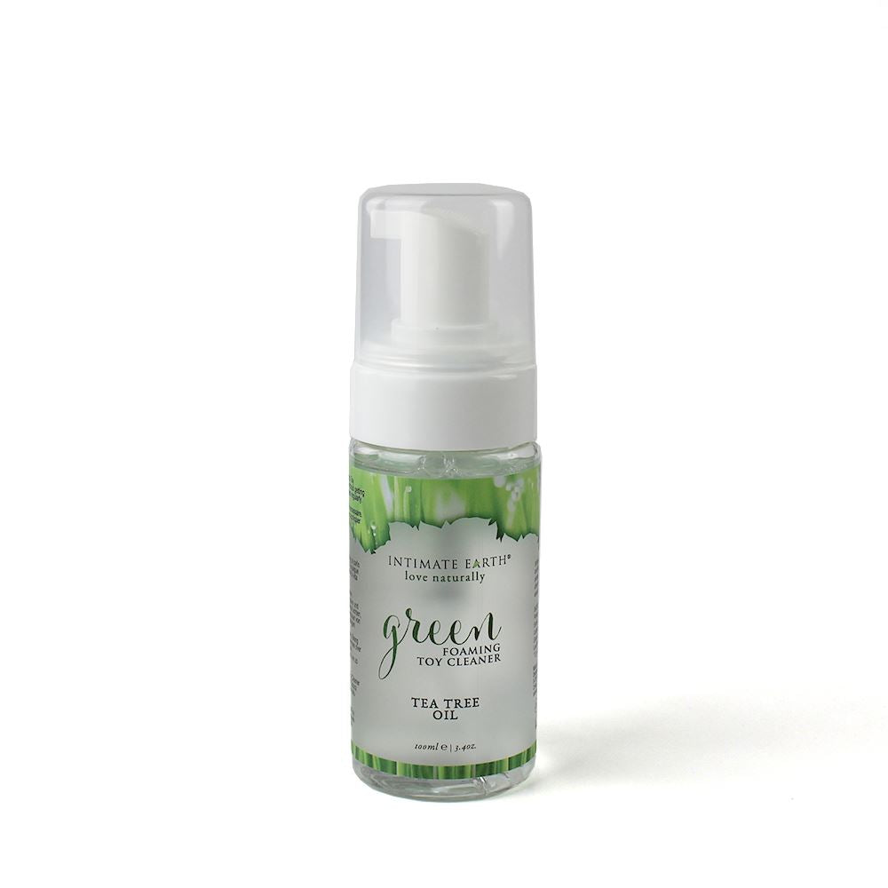 Intimate Earth Green Tea Tree Oil Foaming Toy Cleaner 3.4oz - Natural Antibacterial Toy Cleaner Default Title > Essentials > Toy Cleaners