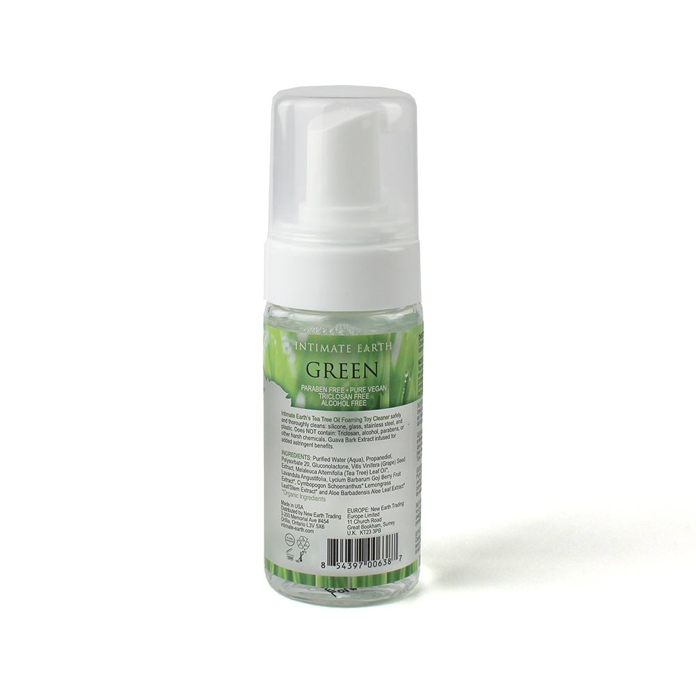 Intimate Earth Green Tea Tree Oil Foaming Toy Cleaner 3.4oz - Natural Antibacterial Toy Cleaner > Essentials > Toy Cleaners