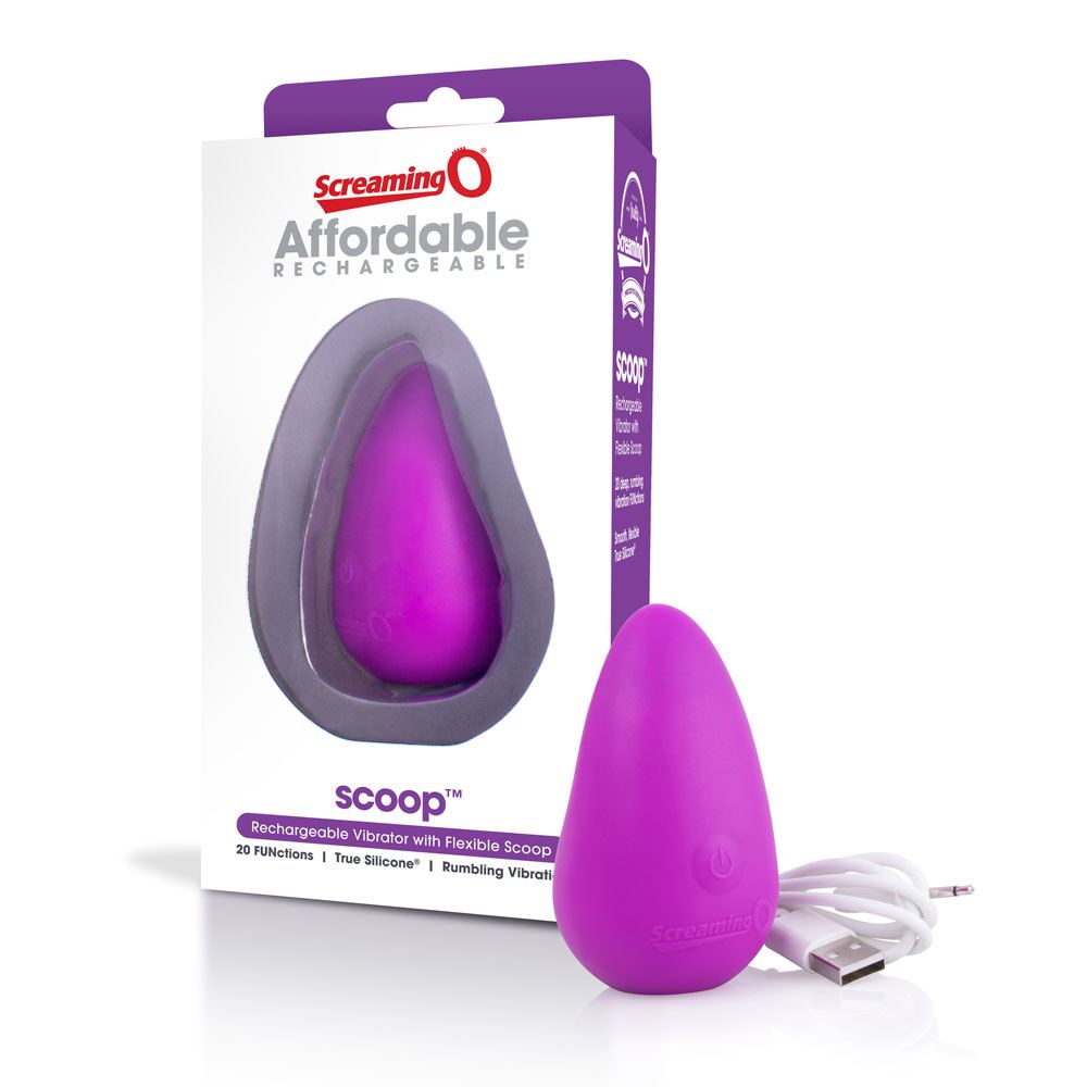 Screaming O Charged Scoop Vibe – Rechargeable Silicone Vibrator with 20-Function Motor Default Title > Sex Toys For Ladies > Clitoral Vibrators and Stimulators