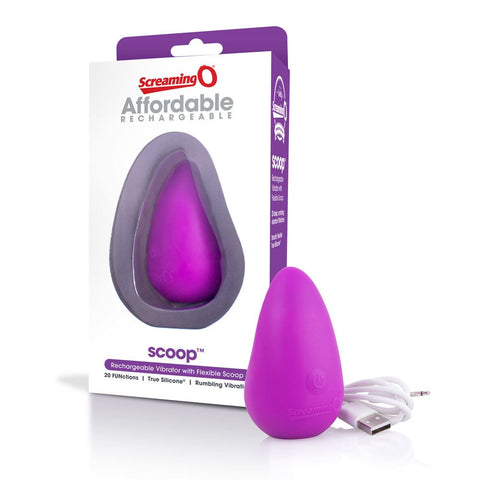 Screaming O Charged Scoop Vibe – Rechargeable Silicone Vibrator with 20-Function Motor Default Title > Sex Toys For Ladies > Clitoral Vibrators and Stimulators