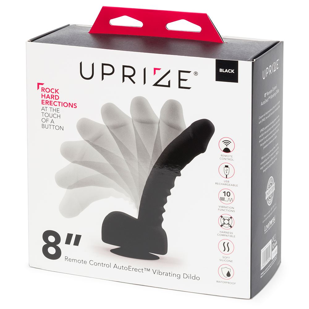 Uprize Remote Control Rising 8 Inch Silicone Vibrating Realistic Dildo > Dildos > Thrusting Dildos