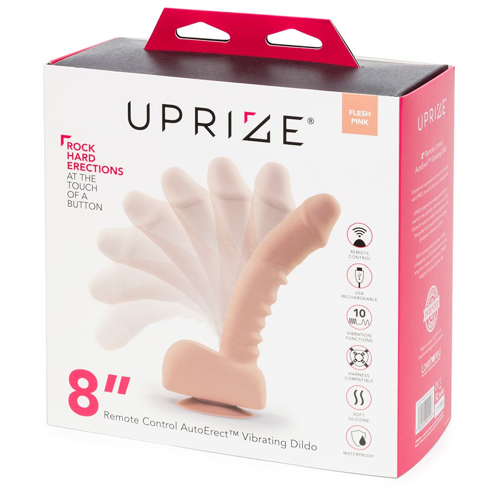 Uprize Remote Control Rising 8 Inch Silicone Realistic Vibrating Dildo Secondary image
