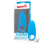 Screaming O Work-It – Rechargeable Vibrating Cock Ring with 20 Vibration Functions Blue > Cock Ring > Vibrating
