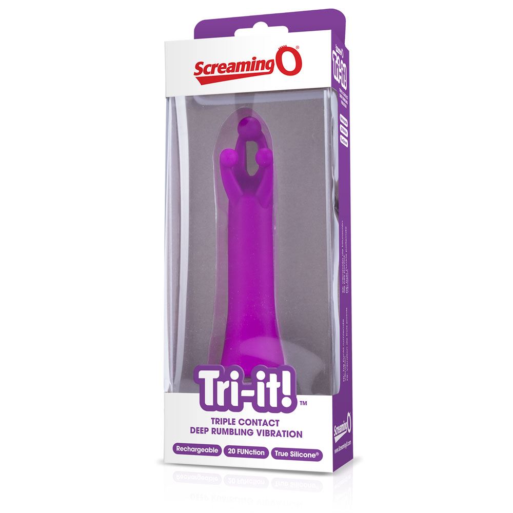 Screaming O Tri-it Charged – Rechargeable Silicone Vibrator with 20 Functions and USB Charging > Sex Toys For Ladies > Clitoral Vibrators and Stimulators