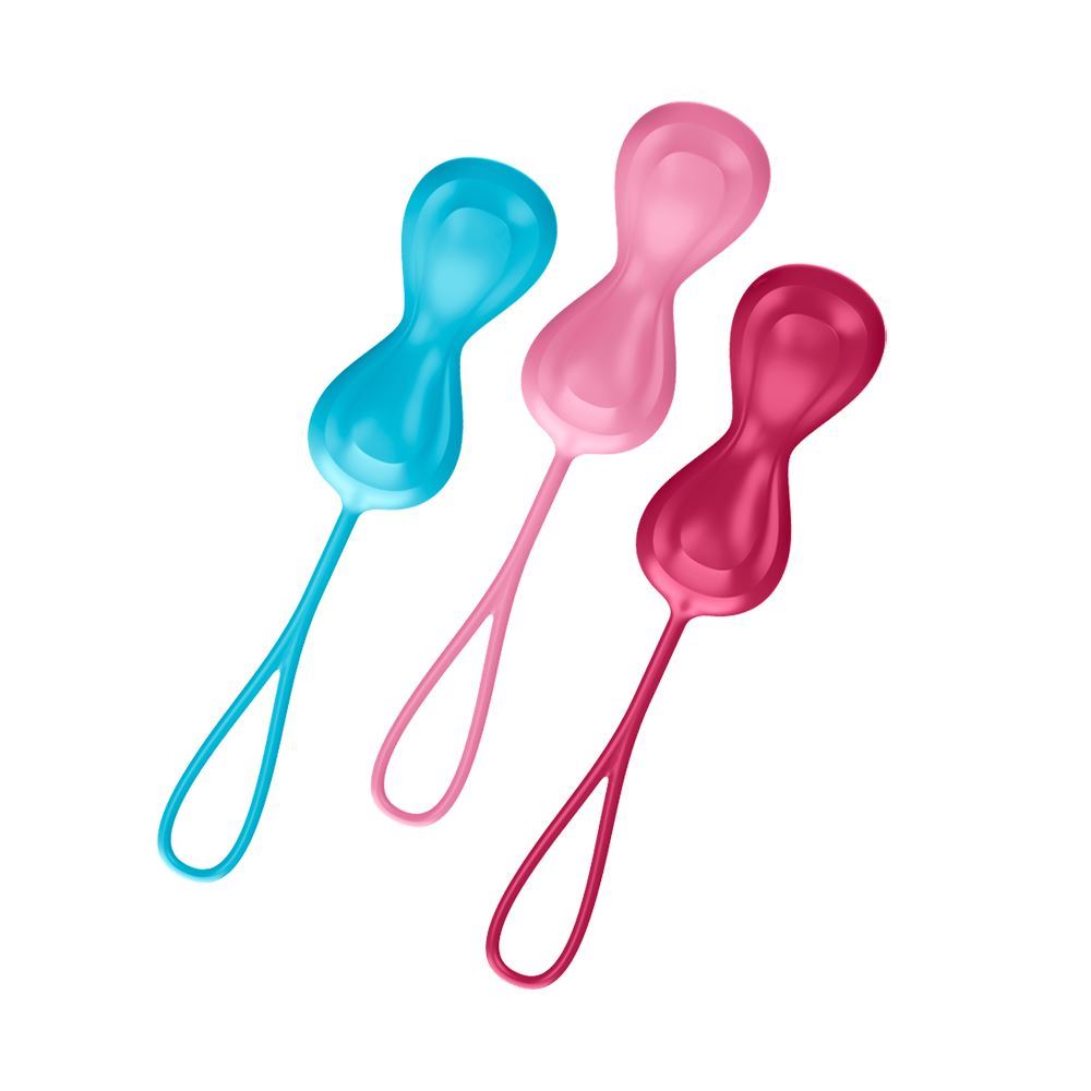 Satisfyer Set of 3 Silicone Orgasm Balls with Moving Inner Balls – Silicone Orgasm Balls > Sex Toys For Ladies > Kegel Exercise