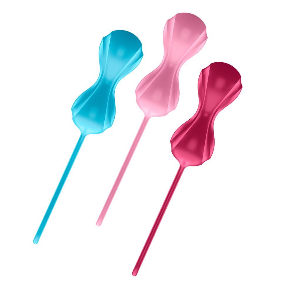 Satisfyer Set of 3 Silicone Orgasm Balls with Moving Inner Balls – Silicone Orgasm Balls > Sex Toys For Ladies > Kegel Exercise