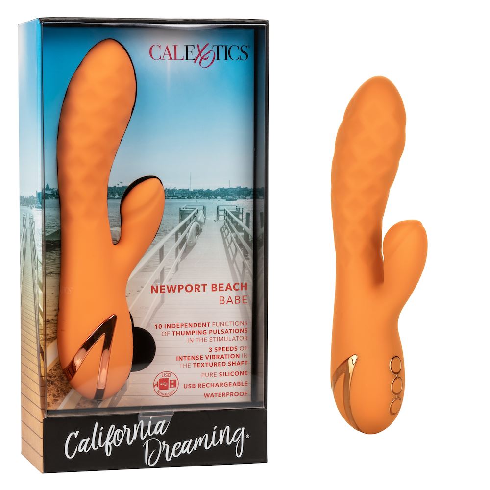 Newport Beach Babe Rechargeable Textured Sleek Vibrator > Vibrators > Ladies > Rabbit