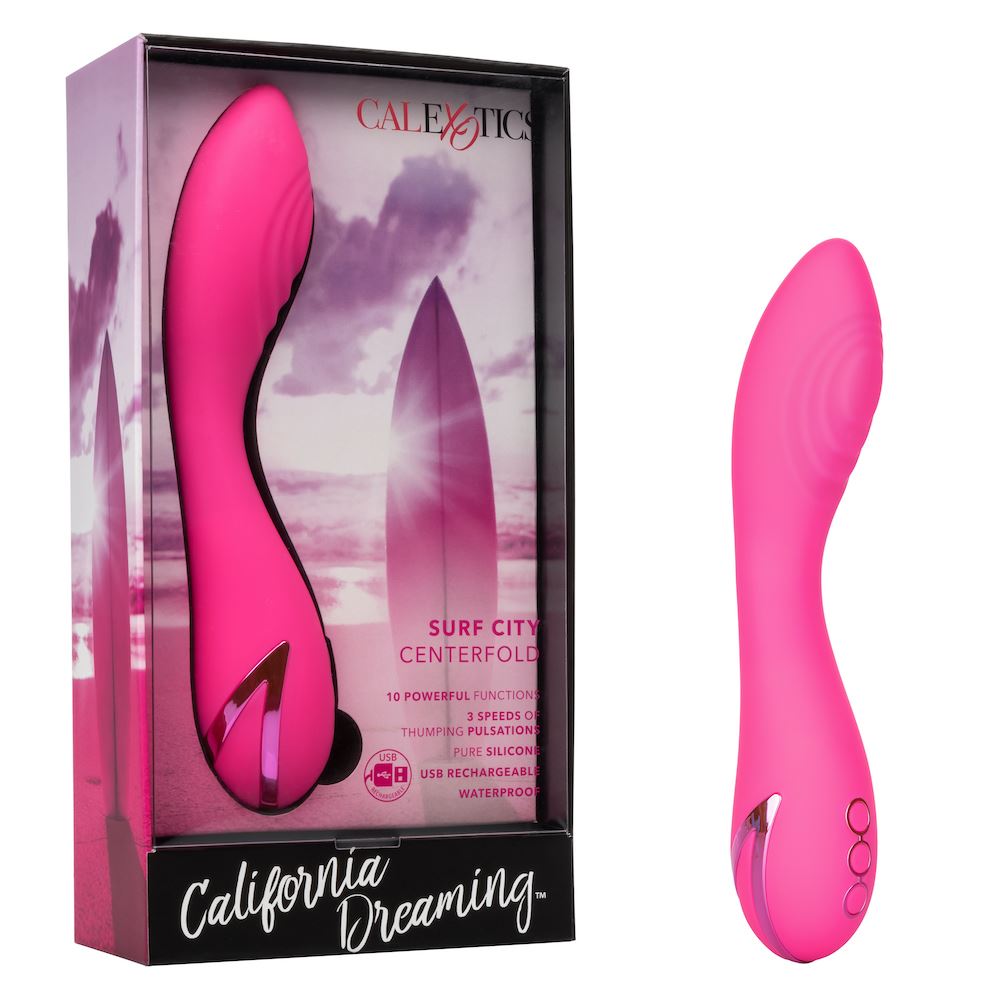 California Dreaming Surf City Centerfold Silicone Vibrator with 3 Speeds and 10 Vibration Functions > Vibrators > Standard Vibrators