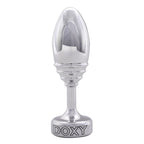 Doxy Ribbed Tapered Solid Aluminium Extra Long Stem Butt Plug Default Title > Anal Range > Butt Plugs