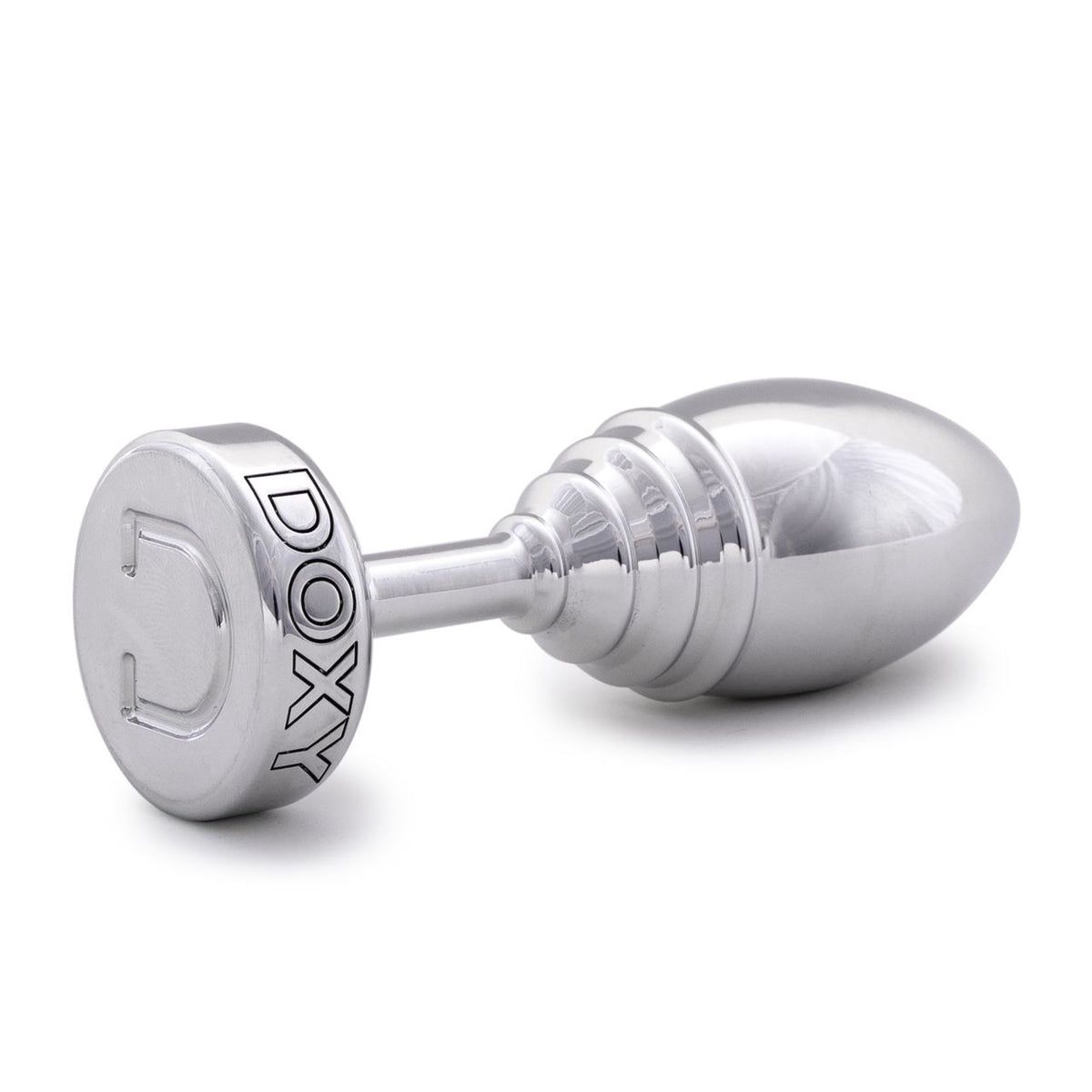 Doxy Ribbed Tapered Solid Aluminium Extra Long Stem Butt Plug > Anal Range > Butt Plugs