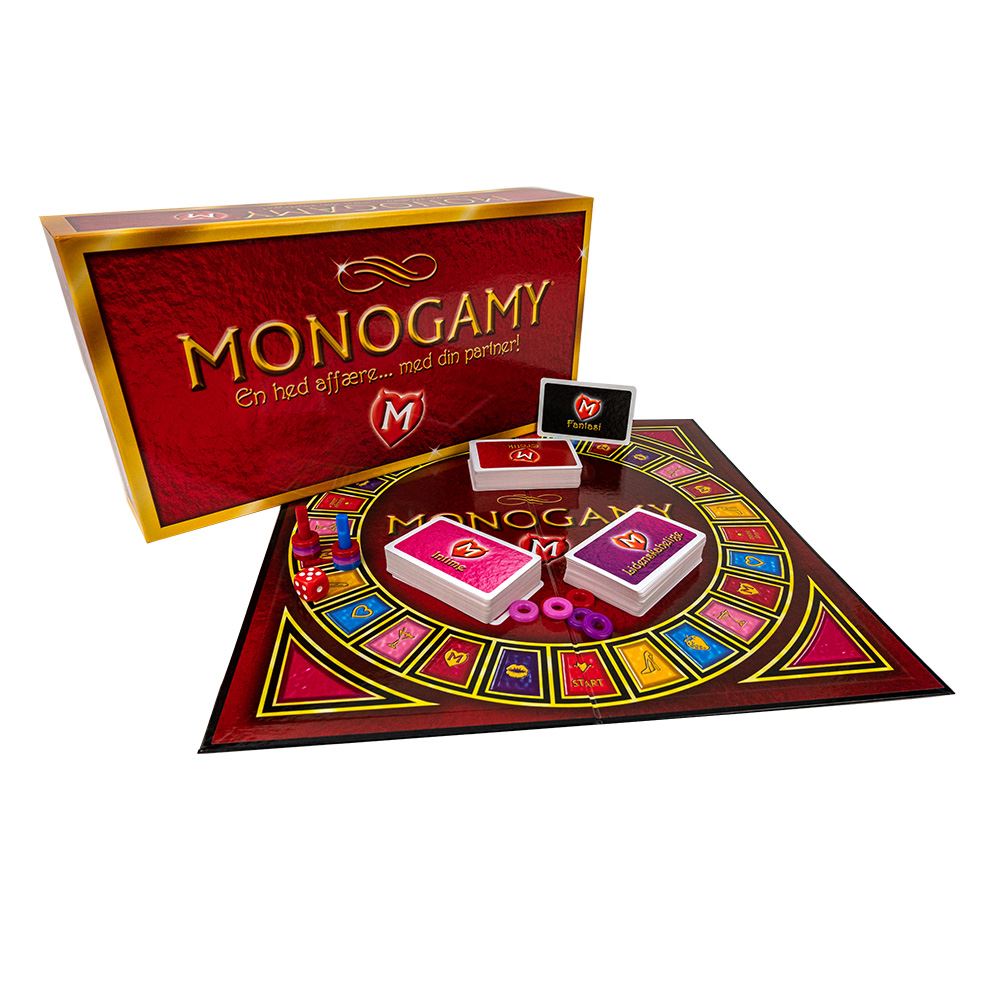 Monogamy Game Danish Edition – Intimate Board Game with Seductive Ideas and Dice Play > Novelties > Board Games