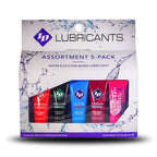 ID Sensual Lubricants 5-Pack Assorted Flavors Water-Based Personal Lubricant Set > Essentials > Massage Gift Set