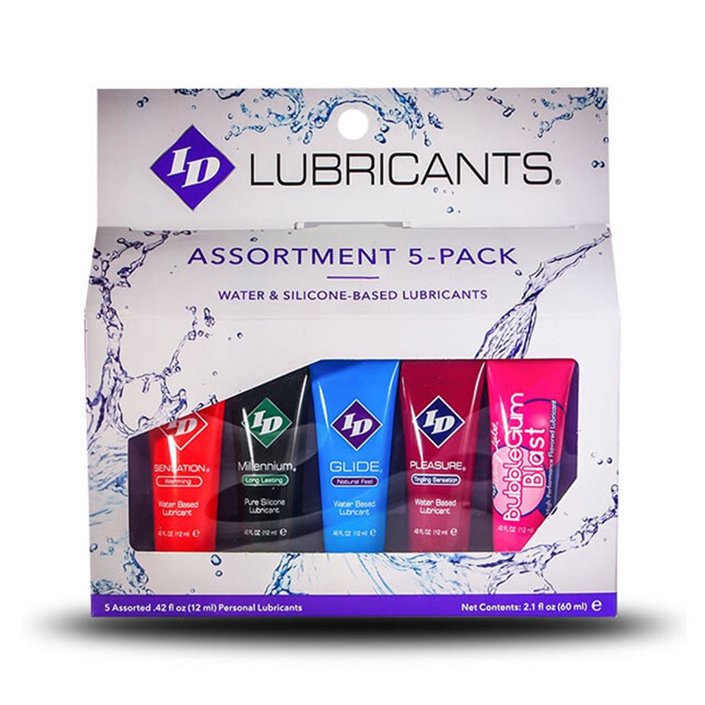 ID Sensual Lubricants 5-Pack Assorted Flavors Water-Based Personal Lubricant Set > Essentials > Massage Gift Set