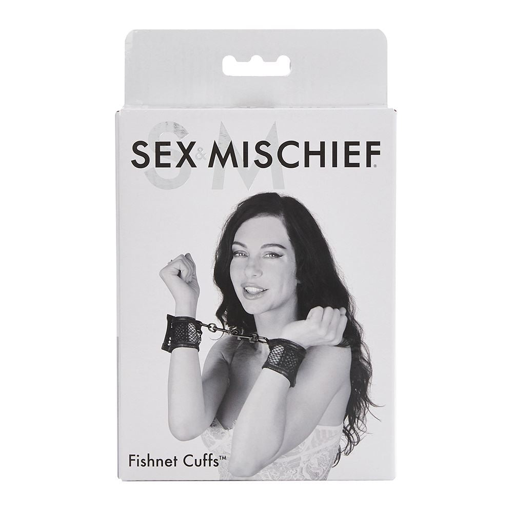 S&M Fishnet Mesh Cuffs - Elastic Stretch Restraint Pairs Secondary image