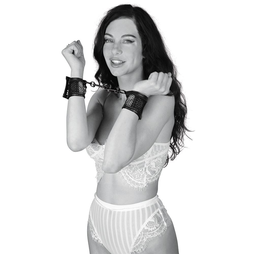 S&M Fishnet Mesh Cuffs - Elastic Stretch Restraint Pairs > Bondage Gear > Restraints