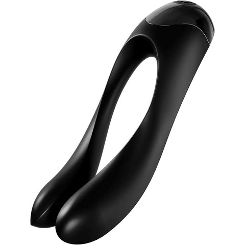Satisfyer Candy Cane Finger Vibrator Black Dual Motor Default Title > Sex Toys For Ladies > Finger Vibrators