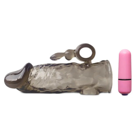 Clear Rabbit Vibrating Penis Extender > Sex Toys For Men > Penis Extenders