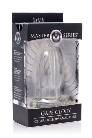 Master Series Gape Glory Hollow Anal Plug Clear Large > Anal Range > Tunnel and Stretchers