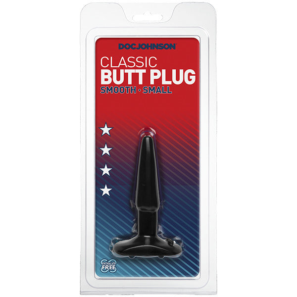 Classic Smooth Butt Plug Small Black Butt Plugs