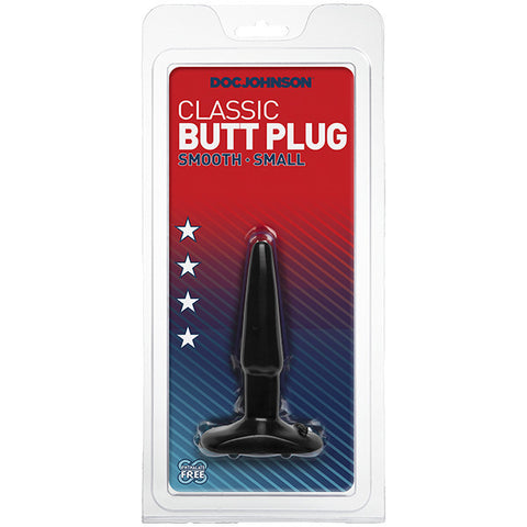 Classic Smooth Butt Plug Small Black Butt Plugs