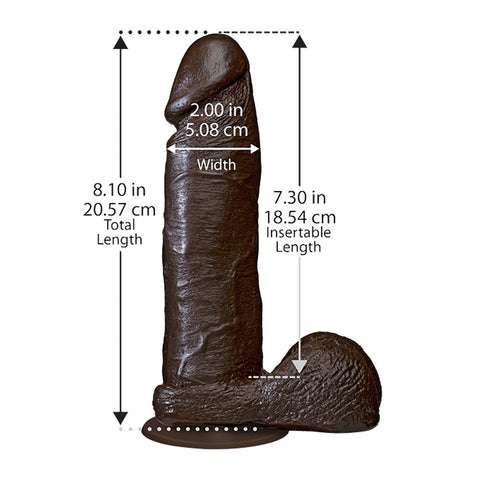 Realistic 8 Inch Black Dildo With Strong Suction Base > Realistic Dildos and Vibes > Realistic Dildos