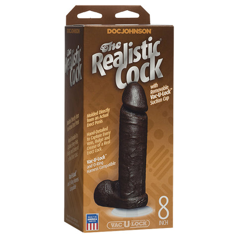 Realistic 8 Inch Black Dildo With Strong Suction Base > Realistic Dildos and Vibes > Realistic Dildos