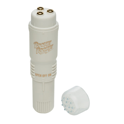 Pocket Rocket Mini Vibrator Compact Travel Petite Massager White Electric Massager