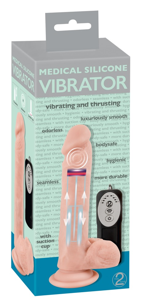 Medical Silicone Thrusting Vibrator Default Title DONGS Thrusting