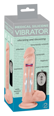 Medical Silicone Thrusting Vibrator Default Title DONGS Thrusting