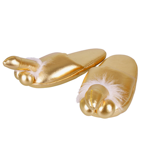 Golden Penis Slippers Novelties