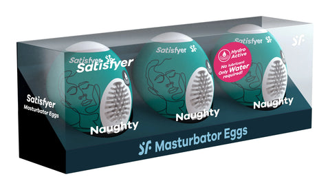 Satisfyer Naughty Egg Set – Disposable Stretchy Masturbator Eggs 3-Pack > Sex Toys For Men > Masturbators Cup