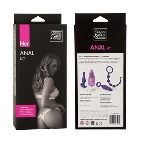 California Exotic Her Anal Exploration Kit – Silicone Probes Beginner and Expert Use > Anal Range > Butt Plug Kits