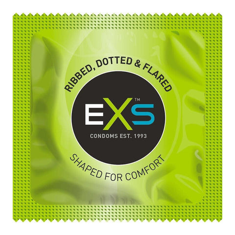 EXS Comfy Fit Ribbed and Dotted Condoms 12 Pack > Condoms > Stimulating, Ribbed, Warming