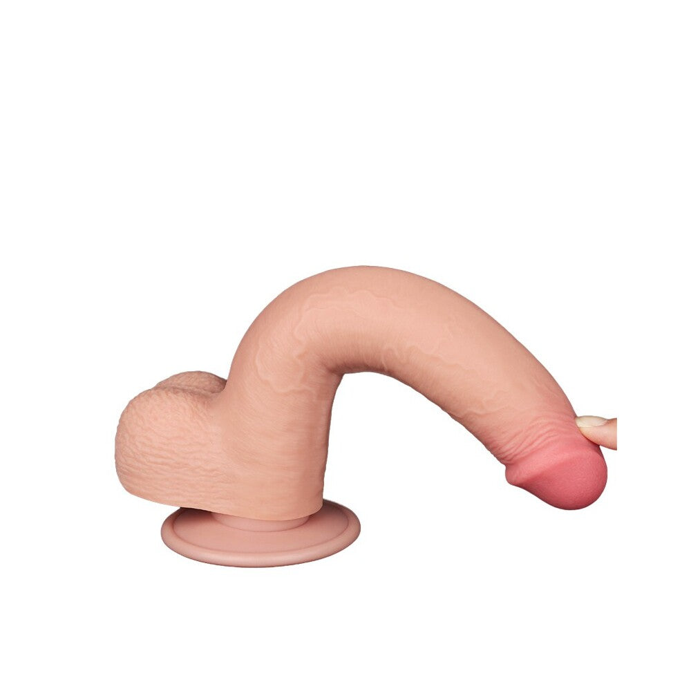 Lovetoy Sliding Easy Bend 9 Inch Dual-Layer Skin Dildo Secondary image