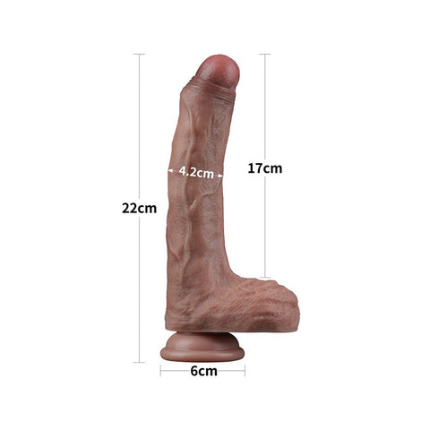 Lovetoy Dual Layered Silicone Dildo 8.5 Inches > Realistic Dildos and Vibes > Realistic Dildos