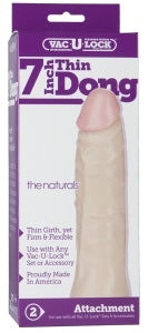 VacULock Thin 7 Inch Natural Dong Attachment – Slim Strap-On Beige > Realistic Dildos and Vibes > Realistic Dildos