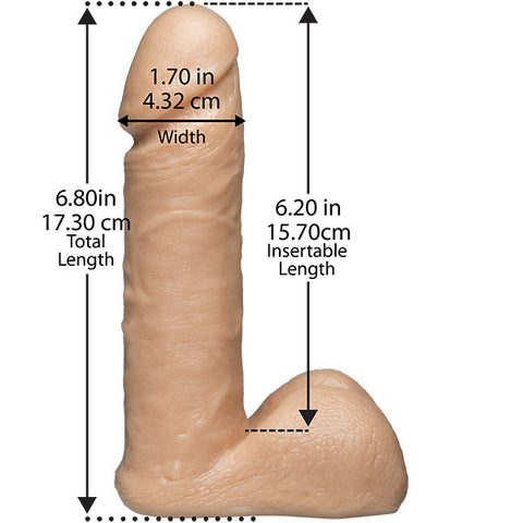Vaculock 6 Inch Realistic Dildo Attachment Lifelike Dildos & Dongs