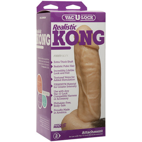 Vaculock Kong Realistic Dildo Attachment 8.5 Inch Plus > Realistic Dildos and Vibes > Realistic Dildos