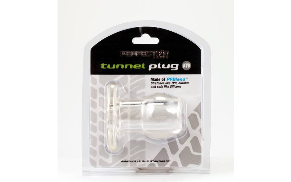 Perfect Fit Tunnel Plug Medium Clear Butt Plugs - Hollow