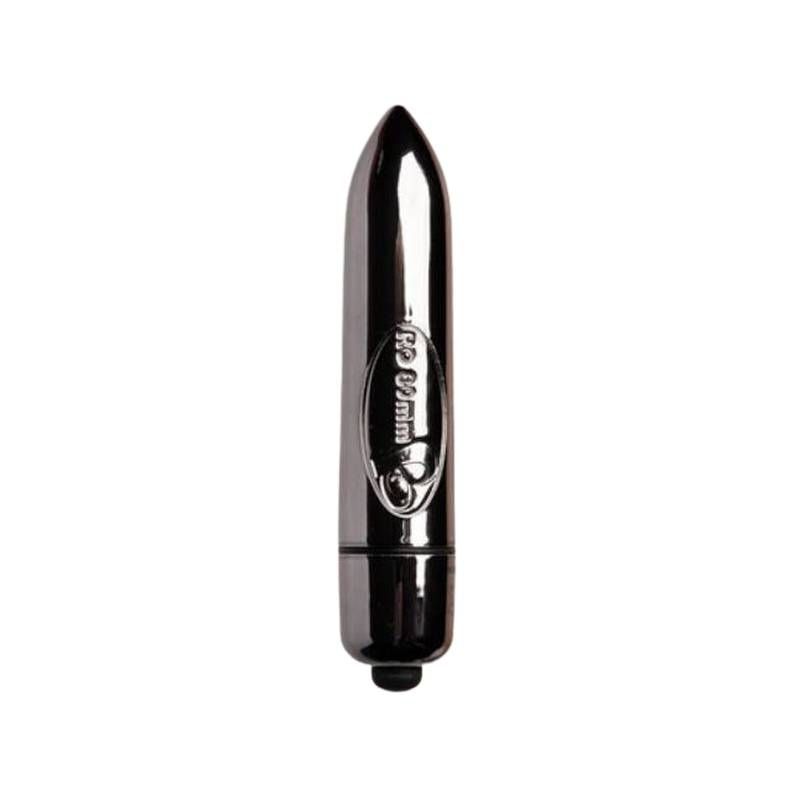 Ro-80mm 7 Speed Midnight Metal Vibrating Bullet Black BULLETS